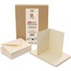 Present Fill Set da 50 biglietti pieghevoli vuoti con buste senza finestra Beige Crema I Biglietti pieghevoli DIN A6 I Buste C6 I Prodotto in Germania I 100% carta kraft riciclata I Certificato Blauer