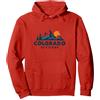 Generic Grafica per Esterni Colorado Attitude Mountain Adventure Felpa con Cappuccio, Unisex per Adulti, Rosso, XL