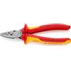 KNIPEX Crimpatrici per terminali a bussola isolati con manici rivestiti in materiale bicomponente, collaudati VDE 180 mm, 97 78 180