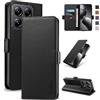 Yunubeyii Cover Libro per Xiaomi 14T Pro 5G - [Blocco RFID] Luxury PU Leather Portafoglio Card Holder Magnetic Phone Custodia con Kickstand, Cover Protettiva Antiurto, Nero