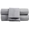 Corredocasa Completo Lenzuolo Materiale 100% Puro Cotone Percalle - Biancheria da Letto Tinta Unita Sopra, Sotto con Angoli e Federe in Cotone Morbido Qualita' Premium (Grigio, Una Piazza e Mezza)