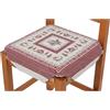 Casatessile Cuscino coprisedia sfoderabile ciniglia con Alette MBLANC Cuscino Sedia Cucina Imbottito Misura 38x38 cm. - PZ. Singolo