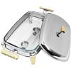 EurHomePlus Chafing Dish 2,2 litri scaldavivande, contenitore termico per uso domestico, in acciaio inox, per ristorazione, buffet e feste