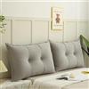 DSAoTeng Cuscino per testiera in velluto, grande, con copertura rimovibile, morbido, per letto, divano, tatami, imbottitura in cotone PP, per camera da letto, dormitorio, divano (grigio, 70 x 60 x 18 cm)