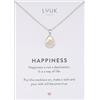 LUUK LIFESTYLE Collana con Ciondolo Gocce di Perle, Argento, 50cm