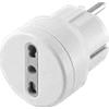 Electraline Adattatore spina schuko e presa bipasso 16A Adattatore con 1 presa bipasso 2 poli + terra 16A. e spina SCHUKO 2 poli + terra 16A.