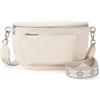 KALIDI FANCY FOREST KALIDI - Borsa a tracolla da donna, piccola in similpelle, con tracolla colorata, per scuola, ufficio, lavoro, viaggi, gite, shopping, beige.