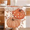 Jayusaror Runner Tavola Moderno Zucche Decorative Autunnali Rettangolare Centro Tavola Piccola Stretta Tovaglia Decorazioni Foglie Pumpkin Runner da Tavolo per Camera da Letto Cucina Mobili 40x140 cm