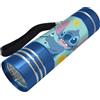 Disney Stitch - Mini torcia elettrica a forma di stitch e angelo, 9 LED, include corsa da bambola, regalo per bambini, colore: blu