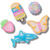 Crocs Confezione da 5 ciondoli per scarpe, unisex, con luci estive, multicolore, taglia unica, Multicolore, Taglia unica