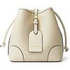Doris&Jacky Piccola borsa a tracolla in pelle con coulisse Premium 2 vie Bucket Crossbody borsa per le donne, Bianco 4 off