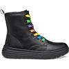 Geox J PHAOLAE - Stivale da ragazza, taglia 35, colore: Nero/Multicolore, Nero - black multicolor, 35 EU