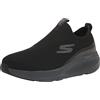 Skechers Men's GOrun Elevate-Athletic Slip-On Workout Running Shoe Sneaker with Cushioning, Black, 8.5 X-Wide