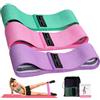 Woobroo Fascia elastica per sollevamento pesi, fascia elastica per fitness, 3 livelli di forza, elastica sportiva per yoga, pilate/fitness, squat/ponti glutei