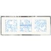 Isaac Jacobs Laura Ashley - Cornice portafoto per 3 foto (orizzontale) con bordo in metallo argentato e cavalletto, realizzata per esposizione da tavolo, bancone, scrivania, decorazione da parete, galleria
