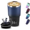 Grsta Tazza Termica, 20oz Thermos Caffe, Senza BPA, Mantiene Caldo per 6 Ore/Freddo 8 Ore, Borraccia Termica, Senza Perdite, Travel Mug, Acciaio Inossidabile 18/8, per Ufficio, Campeggio, Scuola, Viaggio