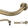 Lwiiom Asta per tenda in bronzo antico, 71-380 cm con dischi da 2,5 cm, asta regolabile per tende oscurante, con terminali e staffe in alluminio, design avvolgente