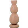DRW Vaso da tavolo in metallo finitura opaca rosa Ø14x35,5 cm