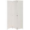 DRW Paravento con 3 fogli di carta intrecciata in bianco 60 x 30 x 116 cm