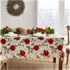 Elrene Home Fashions Tovaglia natalizia in vinile resistente all'acqua e alle macchie con retro in flanella, 132 x 178 cm, rettangolare