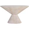 DRW Tavolo di Ingresso con Forma Ovale in Legno Bianco, Multicolore, Medidas: 122x39x75cm