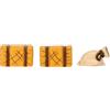 THUN - Set sacco e balle di fieno - ceramica - Collezione Presepe Classico - sacco 5,4 x3,2x3 - balle fieno 5,2x2,8x3,3 cm