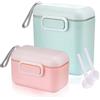 Jiahuade Dosatore per latte in polvere, 2 pezzi di scatola di latte in polvere per bambini, contenitore portatile per latte in polvere, contenitore per latte in polvere per neonati, dosatore per latte in