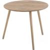 DRW Tavolino rotondo in legno MDF naturale