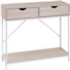 DRW Console con 2 cassetti in PB e metallo bianco