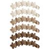 HDGSAFD 6 fermagli per capelli a forma di fiore, fermagli antiscivolo fissi, fermagli a banana satinati, clip dentate a doppia fila, piccole mollette verticali colorate per capelli a coda di cavallo