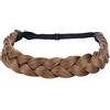 BOBIYA 2 fili sintetici treccine fascia classic chunky intrecciata trecce elastico stretch hairpiece per la ragazza delle donne accessorio di bellezza, 54g (medium brown)