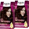 Palette Intensiv Creme Coloration 3-68/878 mogano (2 x 115 ml), colore permanente per capelli per una brillantezza brillante e duratura e copertura 100% grigia
