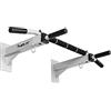 MOVIT Barra per Trazioni - a Muro, Professionale, Carico Massimo 350 kg, in Acciaio, Multifunzione, Antiscivolo, con Gancio e Viti - Sbarra per Sollevarsi, Allenamento, Fitness, Pull up Bar, Chin Up