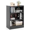 GIANTEX Libreria Aperta a 3 Livelli con Ripiani Regolabili, Libreria a Cubi con Dispositivo Antiribaltamento per Soggiorno, Camera da Letto, 50x30x75 cm, 3 Colori (Nero)