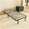 DEWINNER Rete Letto Singolo 90x190 cm, Altezza 29cm, Ortopedica con 6 Piedi,Letto Ferro Battuto con Rete a Doghe singolo regolatori di rigidità con Doppie doghe centrali