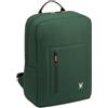 RONCATO BE-DRY Zaino Porta PC 15.6 Impermeabile - 40x30x13 cm - Zaino in Tessuto Waterproof con Finitura Gommata - Design Business & Urban - Verde Foresta
