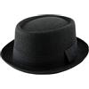 Itzu Cappello unisex, da adulto, linea: Pork Pie Trilby, cappello di tipo Fedora, con banda di iuta (secondo lo Stile del personaggio Heisenberg di Breaking Bad) Black 58 cm