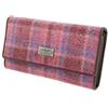 Glen Appin Harris Tweed LB2106 - Borsa lunga pieghevole da donna, Colore 103 Pink Check, Titolare della carta