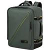 American Tourister Take2Cabin - Borsa a mano Ryanair/Wizz Air/Vueling 40 x 30 x 20 cm, 24,5 L, 1,50 kg, zaino con ruote, bagaglio a mano, zaino per aereo MS Underseater, verde (Dark Forest)