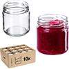 KADAX Barattoli di Vetro da 200 ml, Vassetti Piccoli per Conserve di Frutta, Marmellate e Miele, Contenitori per Conservazione Alimenti (Set di 10)