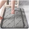 Woplagyreat Tappeto Bagno Antiscivolo Tappeti Assorbente Tappetino Doccia Grigio Grande Lunghi Zerbino Ingresso Esterno Scendi Accessor Casa Wc 60x40cm