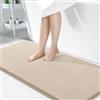Homaxy Tappeto da bagno in memory foam, morbido, antiscivolo, lavabile, spesso, assorbente, per il bagno, per il bagno, 60 x 120 cm, beige