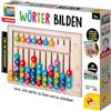 Liscianigiochi Lisciani - Montessori Crea Parole - Lettere Gioco educativo in Legno con 42 Carte educative e Lavagna - Montessori Gioco educativo a Partire dai 3 Anni - ABC prescolare - Giocattolo educativo con