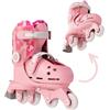Yvolution Pattini a rotelle per bambini 2 in 1, comodi pattini a rotelle regolabili, adatti per uso interno ed esterno (rosa)