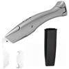 QHXKQH Set Coltello Multiuso a Gancio, Taglierino Professionale, Taglierini Professionali con Lame Cutter Trapezoidale e Piccola Lama a Gancio - per Tagliare Rivestimenti per Pavimenti