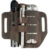 VIPERADE PJ13 EDC - Fodero in pelle per strumenti multiuso/fondina/fodero per coltelli/torcia, per utensili multiuso Leatherman, guaina organizer a 3 tasche (marrone)