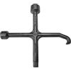 Syskan Chiave di ritiro e chiave di comando per coperchio di pozzetto, quadrato SW 17/22, zincato, coperchio canale, chiavi, utensili, DIN478, M16-18, M20-23 Flex (Black Ed.)