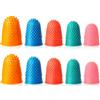 Outus 10 Pezzi Dito di Gomma Protezione Polpastrelli 5 Taglie e Colori | Riutilizzabile, Spesso, per Contare Soldi, Scrittura, Colla a Caldo, Giochi Sportivi, Ideale per Ufficio e Casa