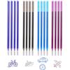 GADITIEK Set di ricariche compatibili con mine Legami, 16 cartucce per penne gel, 4 blu, 4 nero, 4 turchese, 4 viola, mina cancellabile con punta da 0,7 mm, altezza 13 cm,