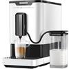 Sencor Macchina Espresso Automatica Sencor, con Schiumatore per Latte, 19 Bar Compatti, Macina Caffè a Grano, Caffettiera Espresso, Cappuccino, Barista Express, Termoblocco, Sistema di Infusione brevettato